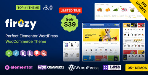 Firezy 3.3.0 – Multipurpose WooCommerce Theme
