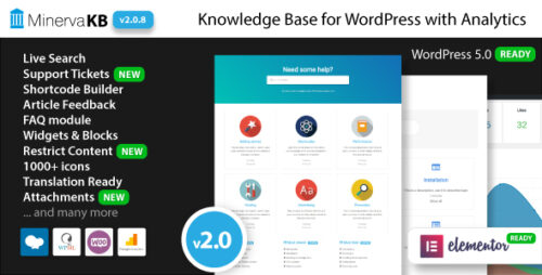 MinervaKB 2.0.8 - Knowledge Base for WordPress with Analytics