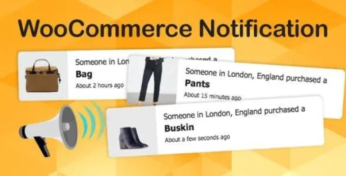 WooCommerce notification plugin showing live sales popups on a store