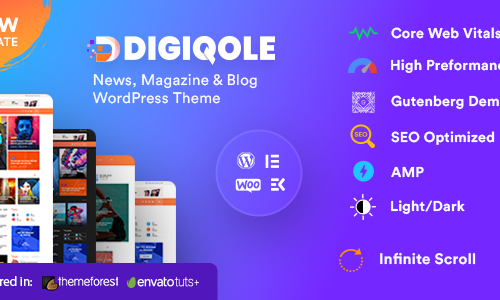 DigiQole 2.2.4 - News Magazine WordPress Theme