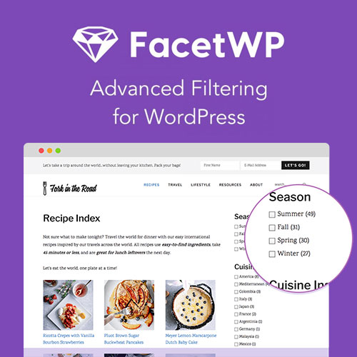 FacetWP – Advanced Filtering