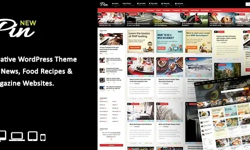 Pin = Pinterest Style / Personal Masonry Blog / Front-end Submission 5.7