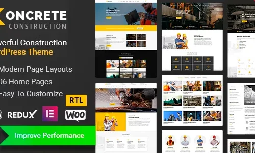 Koncrete 2.0.4 - Construction Building WordPress Theme