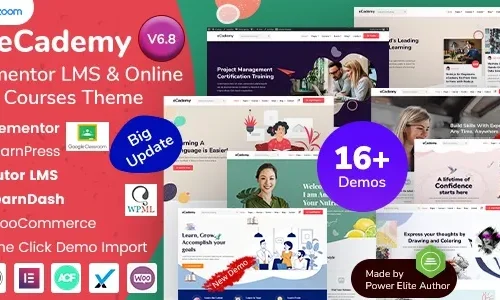 ecademy 7.4 - elementor lms & online courses theme