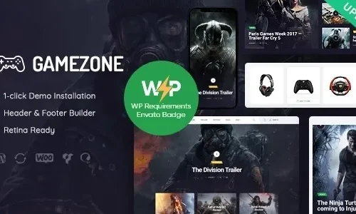 Gamezone 1.1.1 - Gaming Blog & Store WordPress Theme