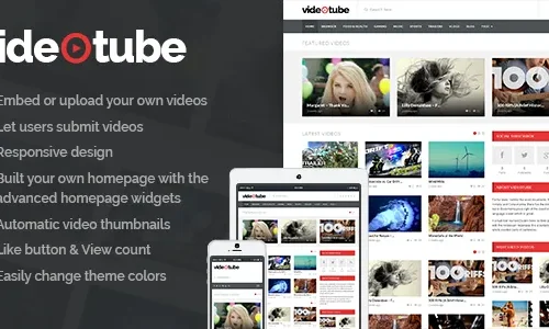 VideoTube 3.4.6 - A Responsive Video WordPress Theme