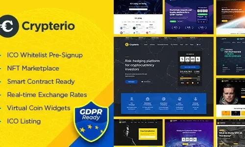 Crypterio 2.4.8 - ICO Landing Page and Cryptocurrency WordPress Theme