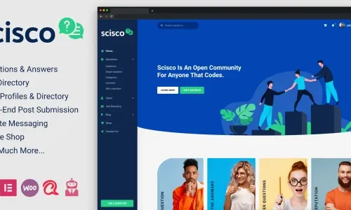 Scisco 1.4 - Questions and Answers WordPress Theme