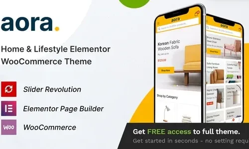 Aora 1.3.9 – Home & Lifestyle Elementor WooCommerce Theme