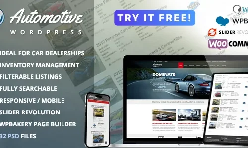 Automotive Car Dealership Business WordPress Theme 12.1