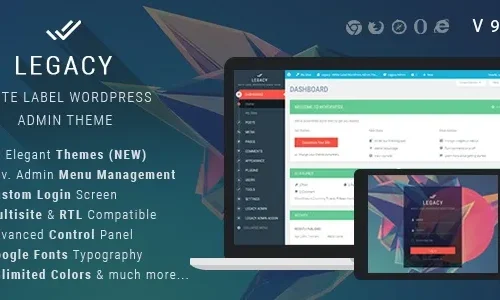 Legacy 9.6 - White label WordPress Admin Theme