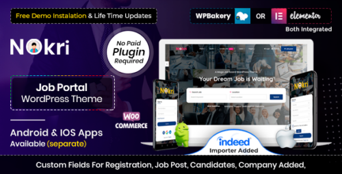 Nokri 1.6.4 - Job Board WordPress Theme