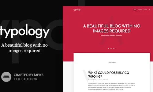 Typology 1.7.6 - Text Based Minimal WordPress Blog Theme
