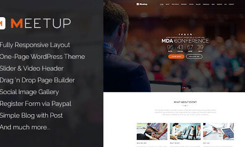 Meetup 1.8.5- Conference Event WordPress Theme