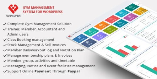 WPGYM 35.0 - Wordpress Gym Management System