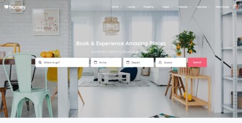Homey 2.4.4 – Booking and Rentals WordPress Theme