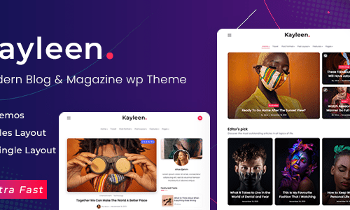 Kayleen 3.0.2 – Blog & Magazine WordPress Theme