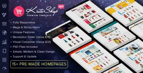 best KuteShop WooCommerce theme for fashion store download