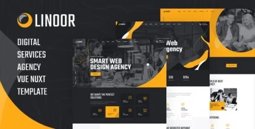 best Linoor digital agency WordPress theme download
