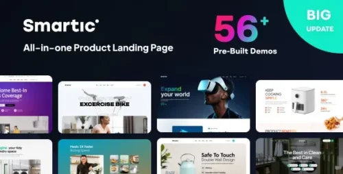 Smartic 2.1.4 – Product Landing Page WooCommerce Theme