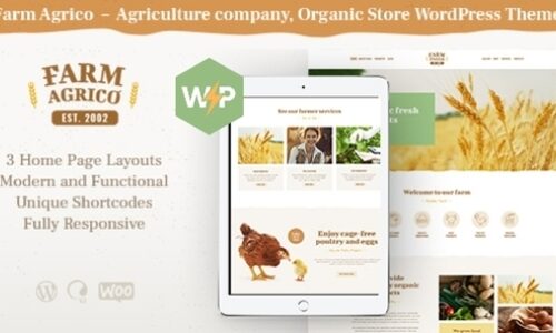 Farm Agrico 1.3.7 – Agricultural Business & Organic Food WordPress Theme