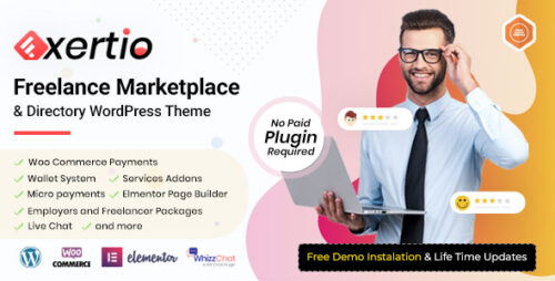 Exertio 1.2.8 – Freelance Marketplace Premium WordPress Theme