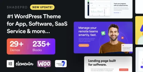 best ShadePro SaaS WordPress theme instant download