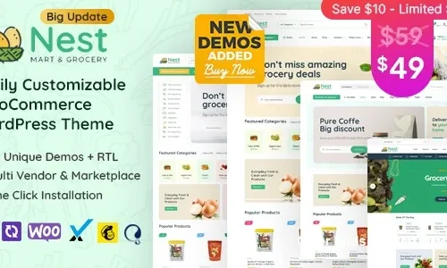 Nest 1.8.2 – Grocery Store WooCommerce WordPress Theme