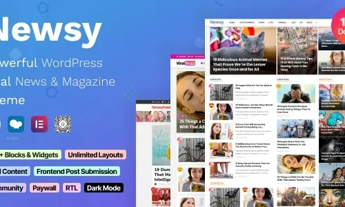 Newsy 2.4.0 – Viral News & Magazine WordPress Theme