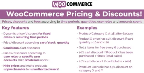 best WooCommerce pricing discounts plugin instant download