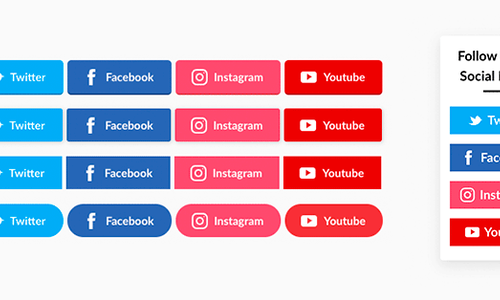 Superb Social Media Share and Follow Buttons 119.0