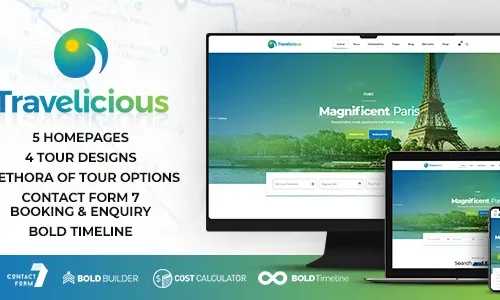 Travelicious 1.5.5 – Tour Operator WordPress Theme