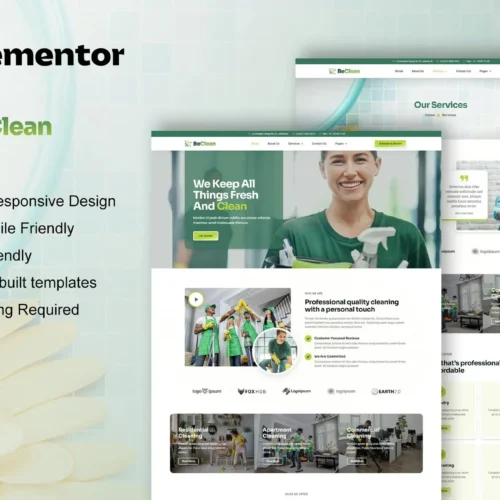 BeClean - Cleaning Service Company Elementor Pro Template Kit
