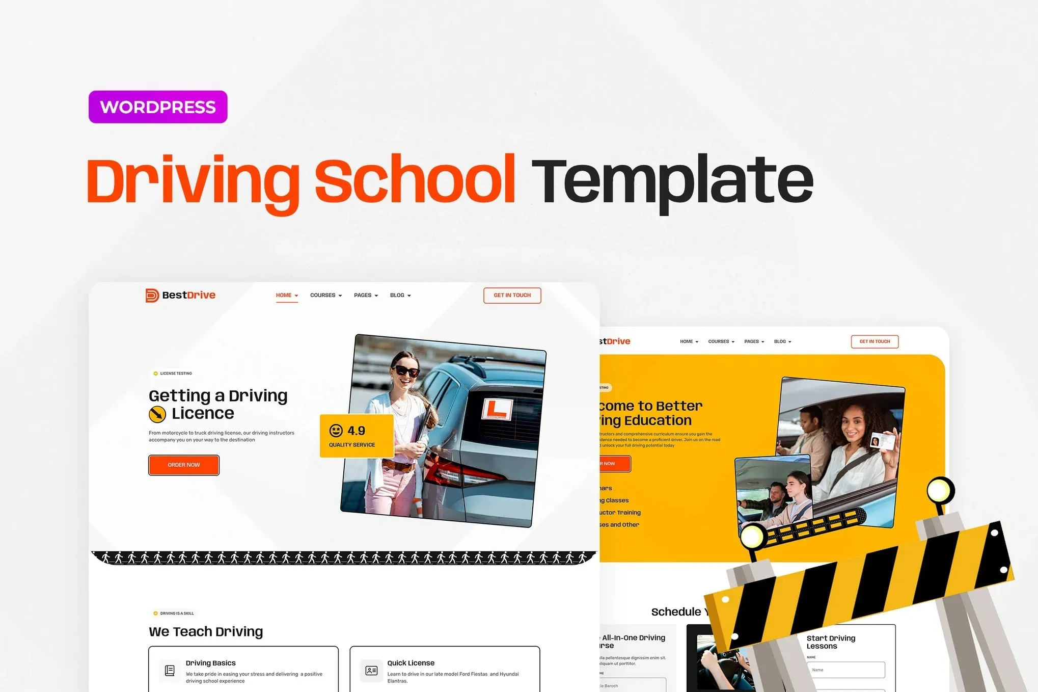 BestDrive – Driving School Elementor Template Kit BestDrive – Driving School Elementor Template Kit - Image 1