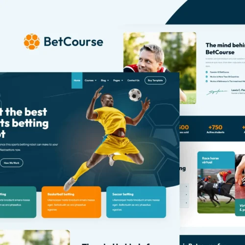 BetCourse - Sports Betting & Prediction Course Elementor Template Kit