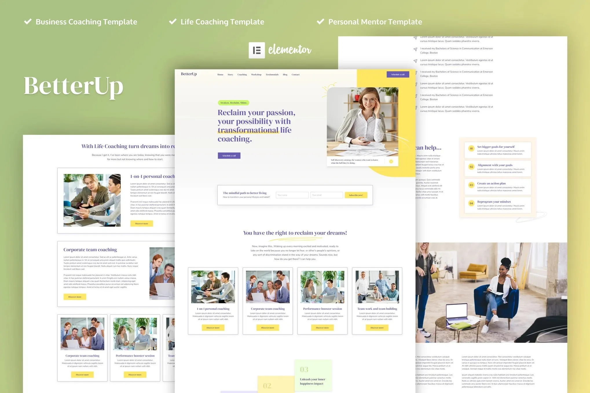 BetterUp - Business Coaching & Mentor Elementor Pro Template Kit BetterUp - Business Coaching & Mentor Elementor Pro Template Kit - Image 1