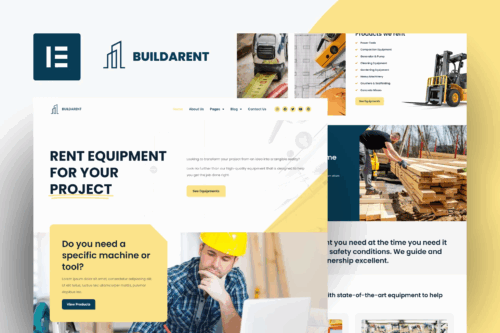 Buildarent - Rent Construction Equipment Elementor Template Kit