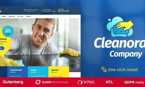 Cleanora 1.1.4 – Cleaning Services WordPress Theme