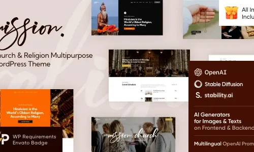 Mission 1.10 – Church & Religion Multipurpose WordPress Theme