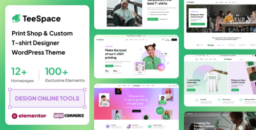 TeeSpace 1.3.3 – Print Custom T-shirt Designer WordPress theme
