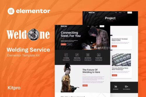 best welding service Elementor template instant download