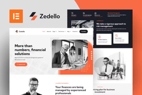 best finance consultant Elementor template kit download