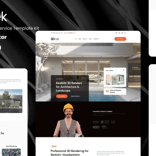 3DTek - 3D Render Service for Architecture & Landscape Elementor Kit