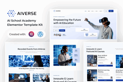 AIVerse - AI School Academy Elementor Template Kit