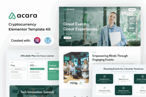 Acara - Event and Conference Elementor Template Kit