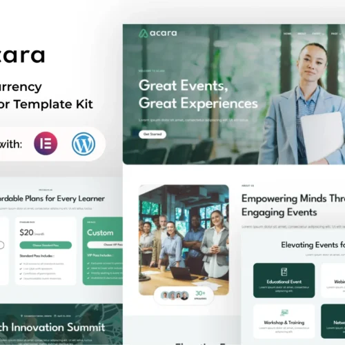 Acara - Event and Conference Elementor Template Kit
