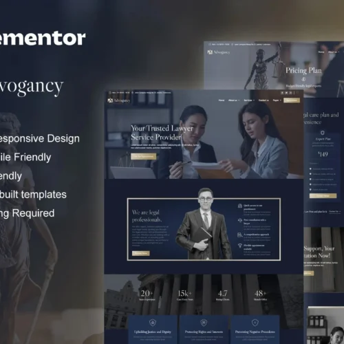 Advogancy - Attorney Law Firm Elementor Pro Template Kit