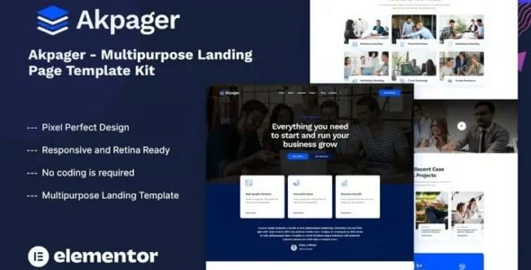 Akpager - Multipurpose Landing Page Template Kit