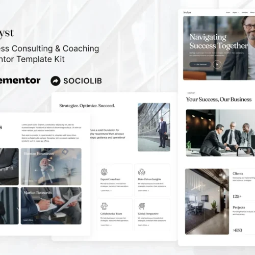 Analyst - Business Consulting & Coaching Elementor Template Kit