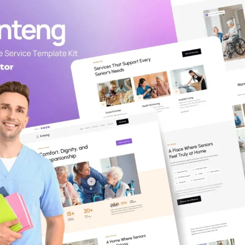 Anteng - Elderly House Service Elementor Kit Template